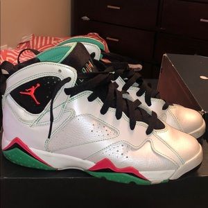 Nike Air Jordan Retro 7 GS WhiteInfraredVerde